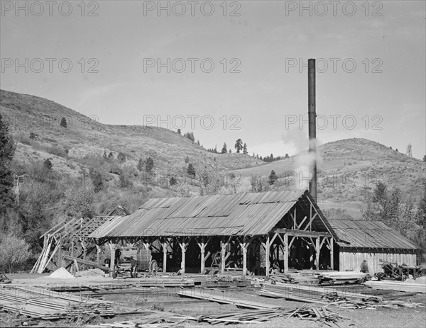 The sawmill. Ola self-help sawmill co-op. Gem County, Idaho.