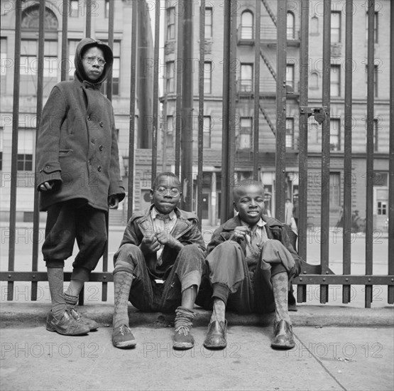 New York, New York. Three boys who live in the Harlem area.