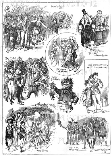 ''"Jack and the Beanstalk"-- At Drury Lane Theatre', 1890.