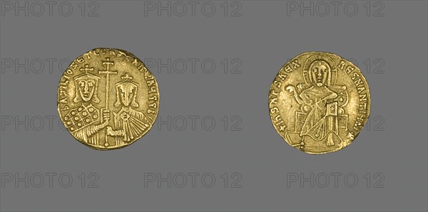 Solidus (Coin) of Basil I with Christ Enthroned, 868-870.