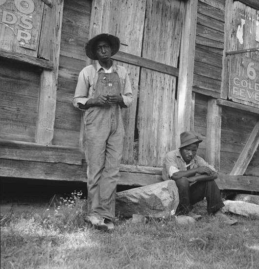 Tenant farmer and friend. Chatham County, North Carolina.