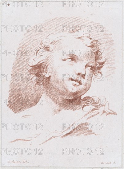 Head of an Angel or Child, mid to late 18th century.