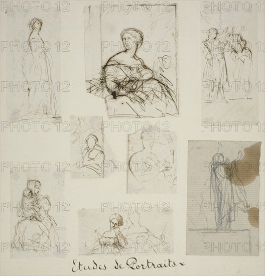 Group of Portrait and Compositional Studies, n.d.
