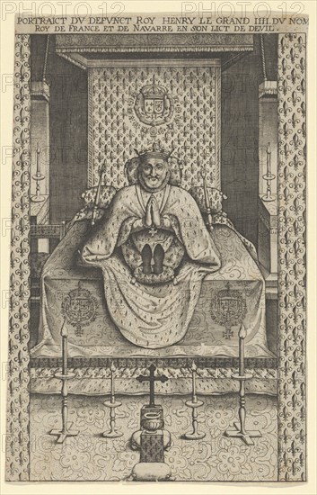 Funeral effigy of Henry IV, King of France, 1610.