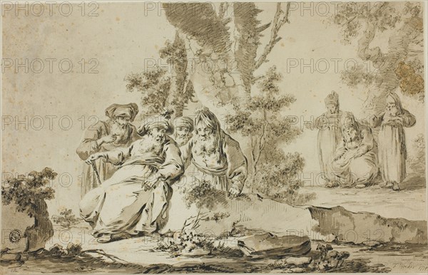 Figures in Oriental Costume in a Landscape, n.d.