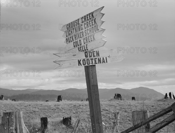 Roadside at crossroads. Boundary County, Idaho.