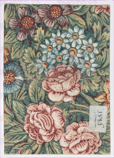 Sheet with an overall floral pattern, ca. 1836.