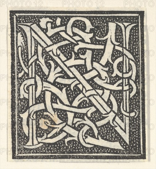 Initial letter N on patterned background, 1520.