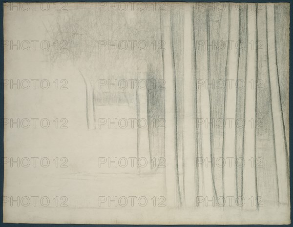 Tree Trunks (study for La Grande Jatte), 1884.