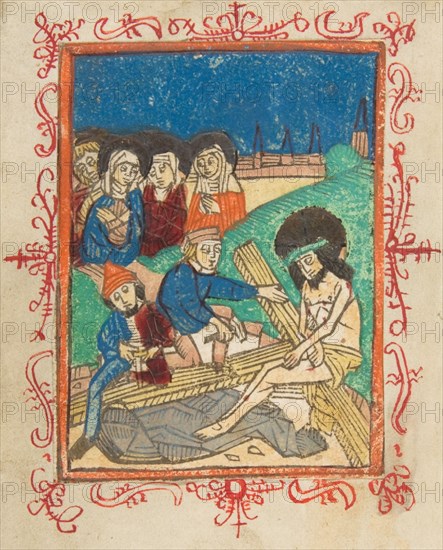Preparation for the Crucifixion, 15th century.