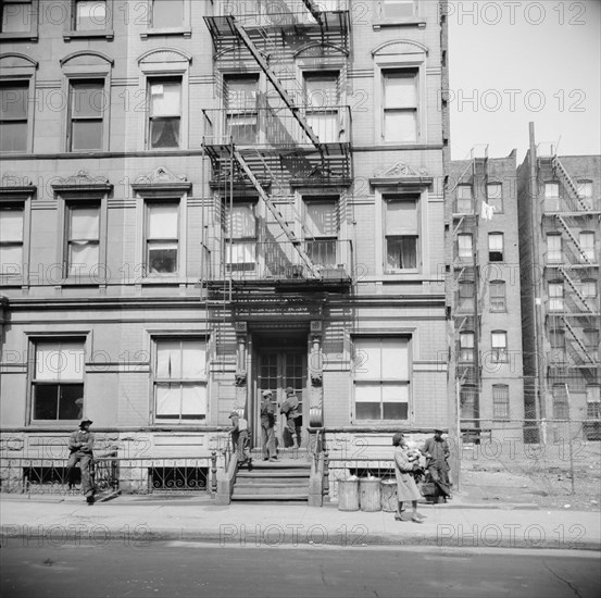 New York, New York. A Harlem apartment house.