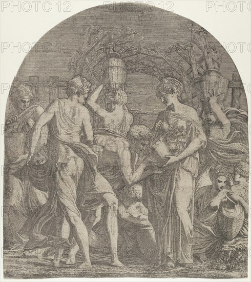Rebecca and Eliezer at the Well, ca. 1542-45.