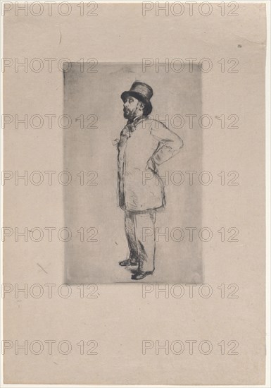 Portrait of Edgar Degas, wearing a hat, 1876.