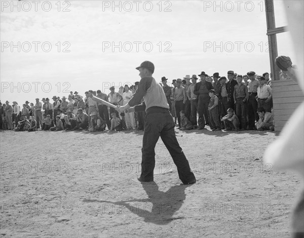 Ball game. Shafter migrant camp. California.
