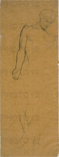 Study of a Standing Draped Figure, 1850/60.