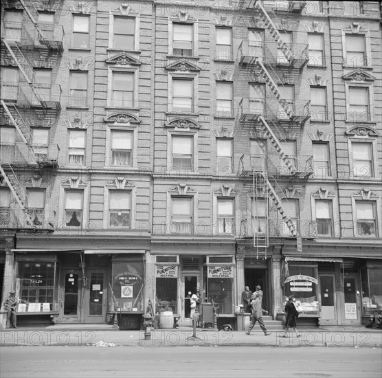 New York, New York. Harlem apartment house.