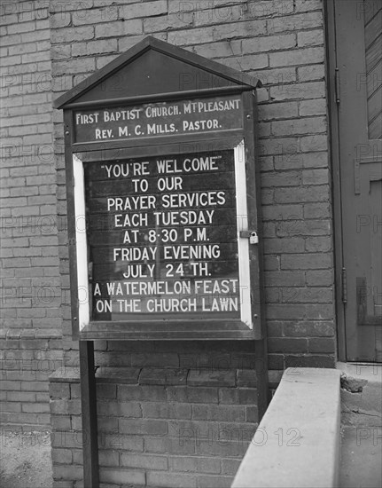 Washington, D.C. Sign in front of a church.