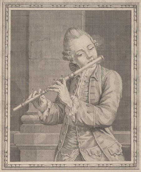 Player of a transverse flute, 18th century.