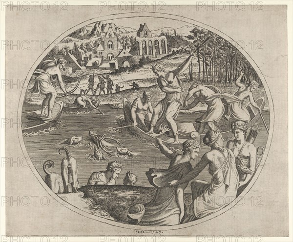 Diana and Her Nymphs Pursuing a Stag, 1547.