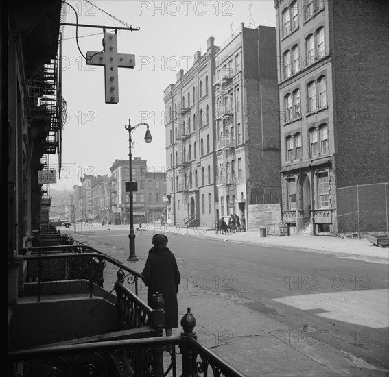 New York, New York. A Harlem street scene.