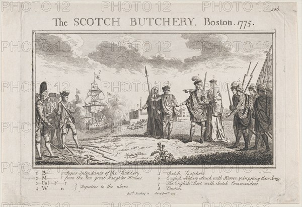 The Scotch Butchery, Boston, 1775, 1775.