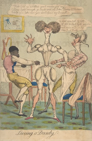 Laceing [sic] a Dandy, January 26, 1819.