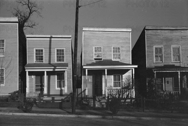 Frame houses. Fredericksburg, Virginia.
