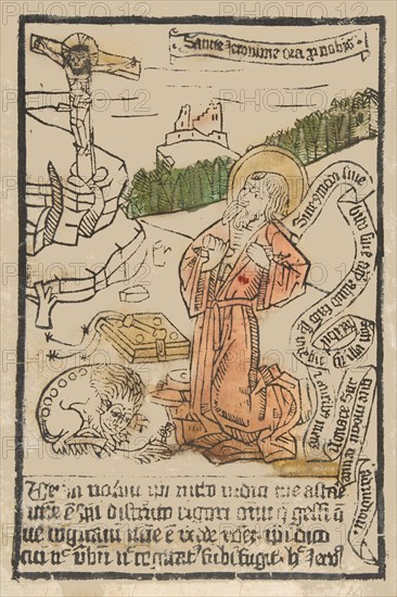 St. Jerome (Schr. 1551m), 15th century.