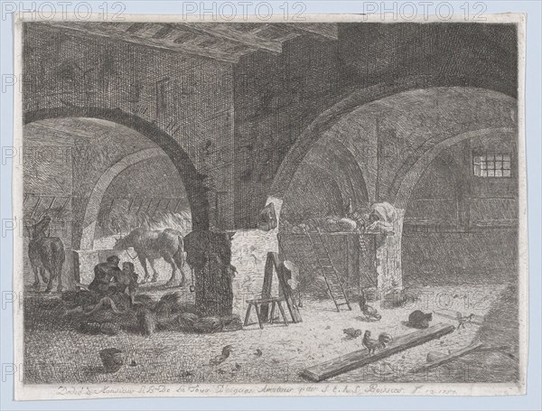 Interior of a Farm with Lovers, 1787.