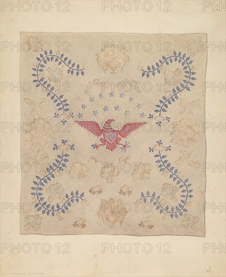 Eagle and Stars Bedspread, 1935/1942.