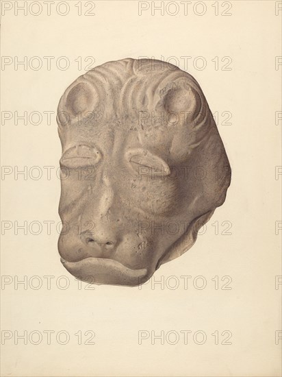 Lion's Head (one of pair), c. 1940.