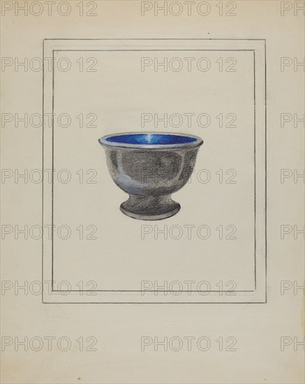 Pewter Salt or Sugar Bowl, c. 1936.