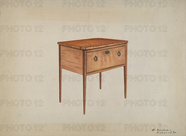 Table with Deep Drawer, 1935/1942.