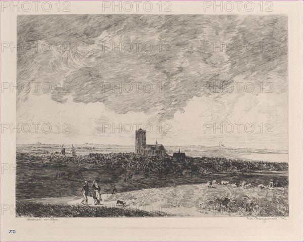 Landscape, after Rembrandt, 1877.