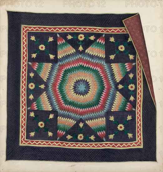 Star of Bethlehem Quilt, c. 1940.