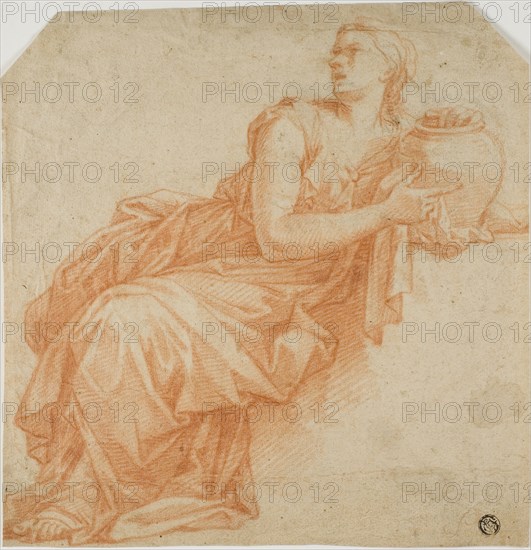 Draped Woman Holding Urn, n.d. Creator: Francois Verdier.