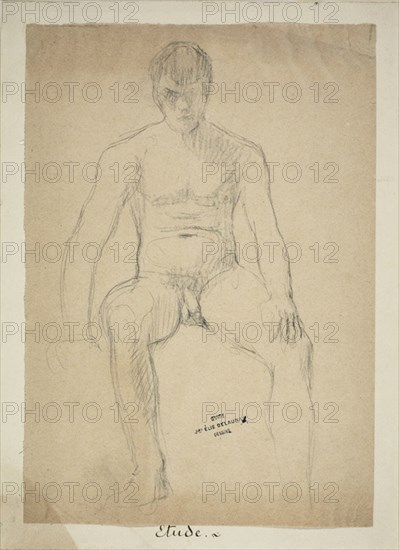 Seated Academic Nude, 1850/60.