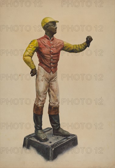 Jockey Hitching Post, c. 1937.