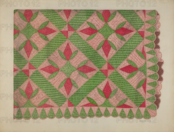 Turkey Track Quilt, c. 1941.