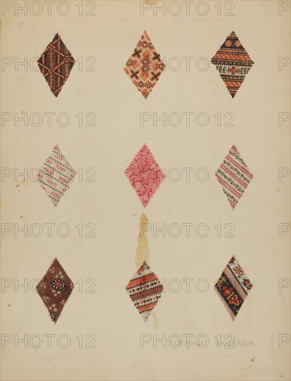 Patches from Quilt, c. 1937.