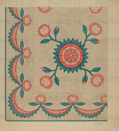 Appliqued Quilt, 1935/1942.