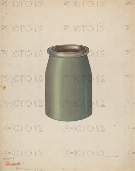 Stoneware Quart Jar, 1941.