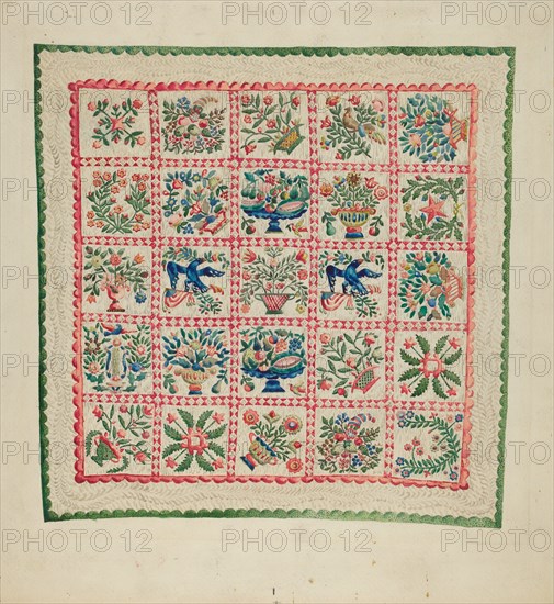 Applique Quilt, 1935/1942.