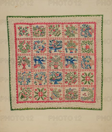 Applique Quilt, 1935/1942.