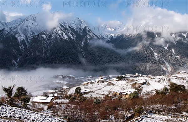 Village in the Himalayas.