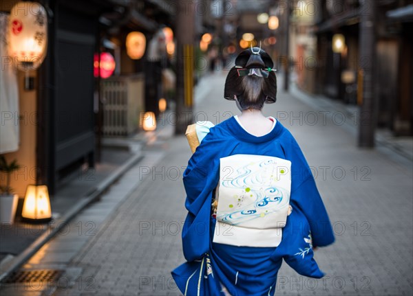 Geisha Going to Work (B).