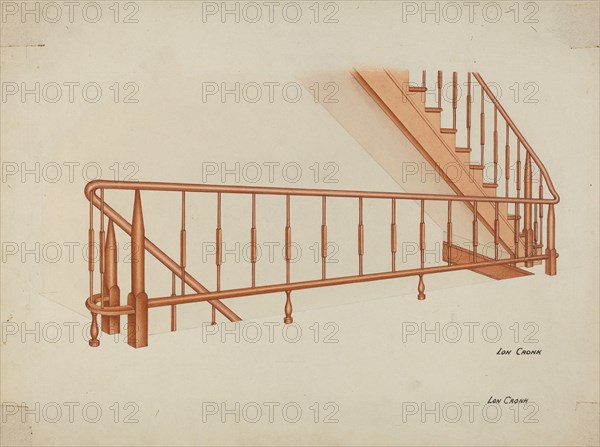 Shaker Stairway, c. 1941.