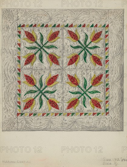 Crib Coverlet, 1935/1942.