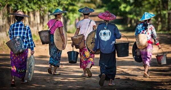 Shan Women Walking Home.