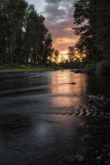 Sunset Over the Molalla.